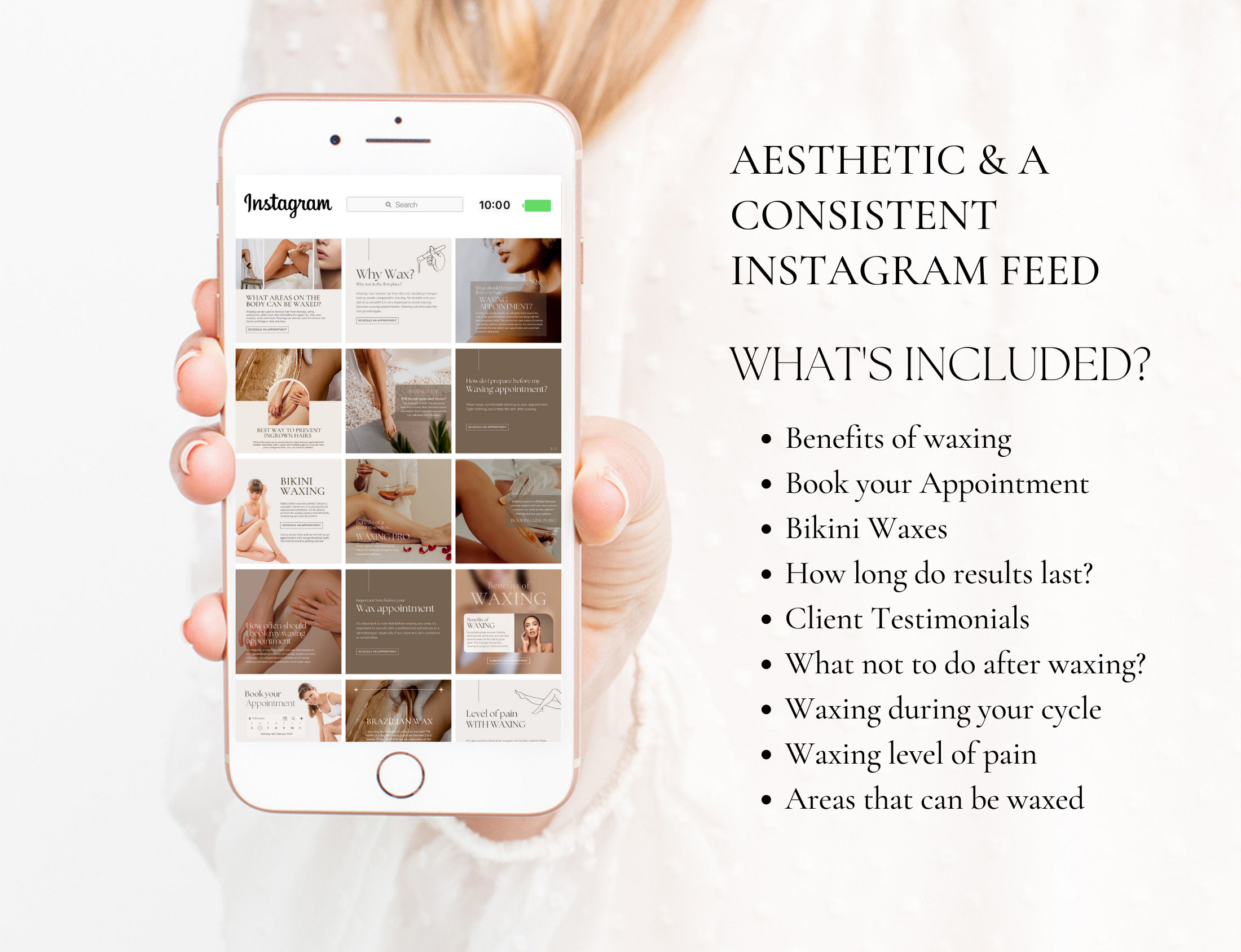 Waxing Instagram Post Templates Hair Removal Esthetician Etsy