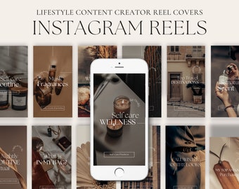 Content Creator Reel Covers, Lifestyle Instagram Reel Covers, Canva Reel Covers, Reel Templates