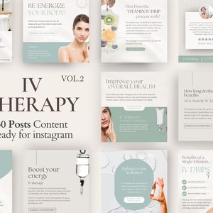 IV Therapy Templates | IV Hydration | Nurse Injector | IV Drip | Vitamin C Drip | Infusion Post Templates | Canva Templates