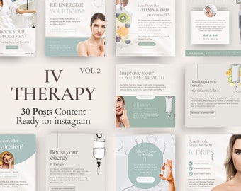 IV Therapy Templates | IV Hydration | Nurse Injector | IV Drip | Vitamin C Drip | Infusion Post Templates | Canva Templates