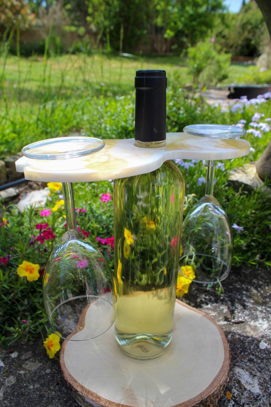 Porte Verres à Vin/Résine Epoxy