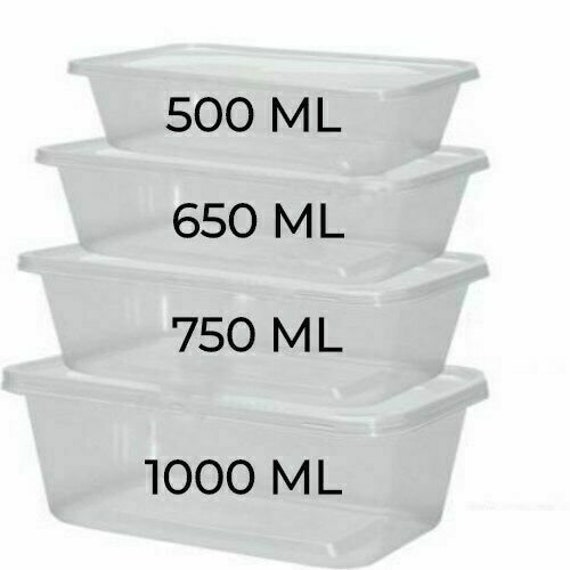 Clear Plastic Quality Containers Tubs With Lids Microwave Food Safe  Takeaway 