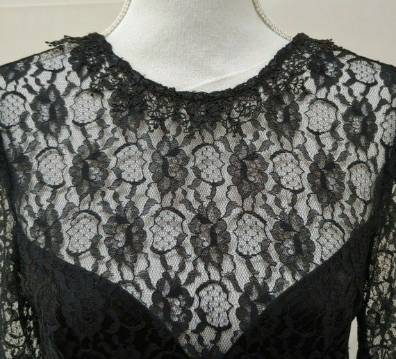 Vintage Gothic Dress Sz 12 Scott McClintock Black… - image 3