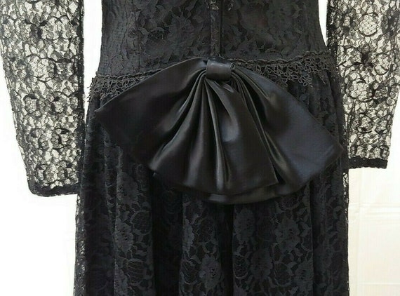 Vintage Gothic Dress Sz 12 Scott McClintock Black… - image 8