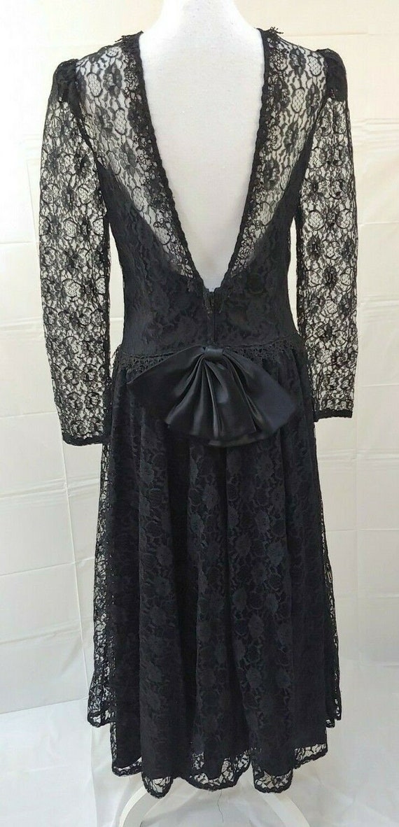 Vintage Gothic Dress Sz 12 Scott McClintock Black… - image 7