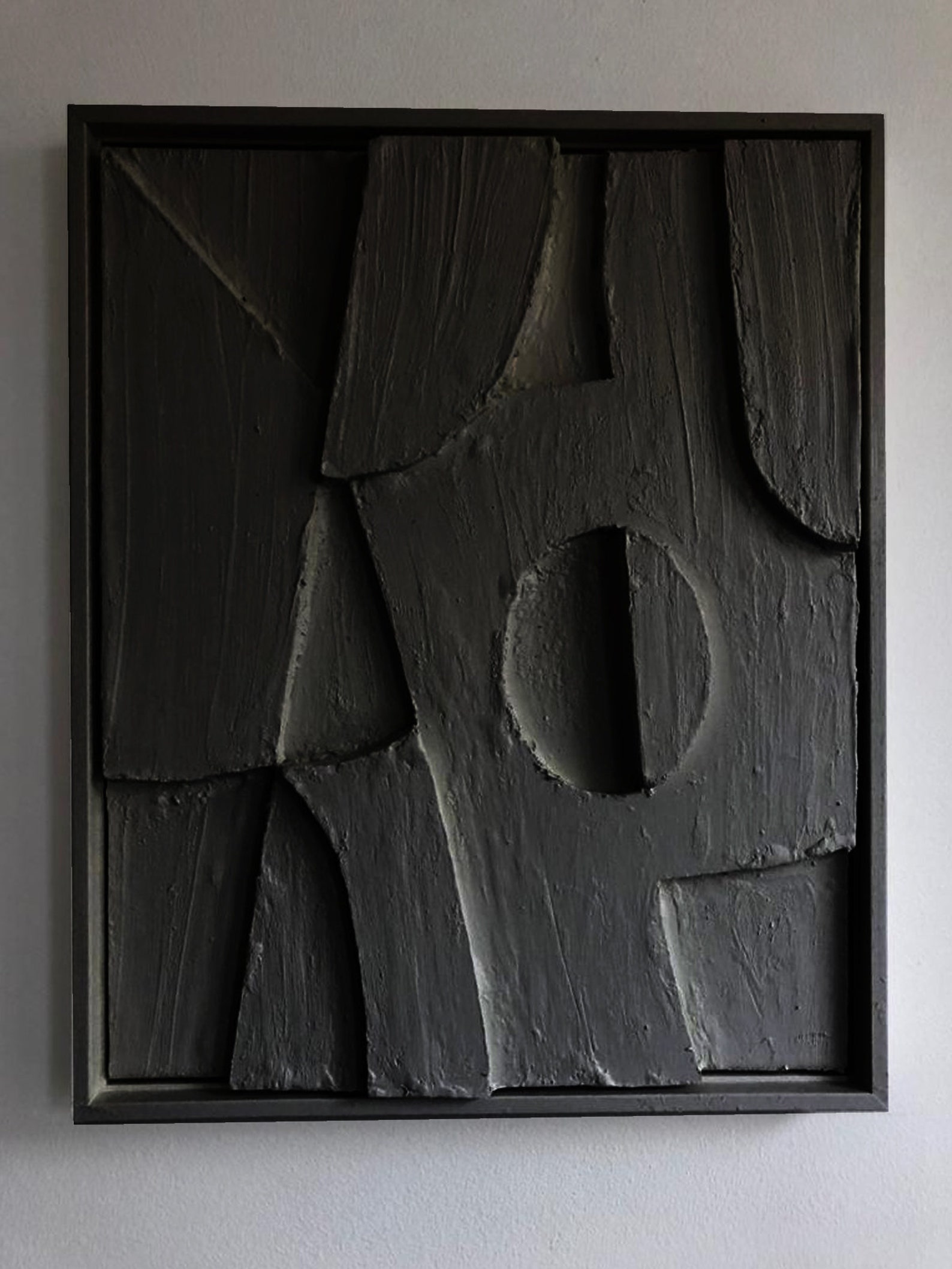 Plaster Art 3d Abstract Relief Minimalistic Framed - Etsy