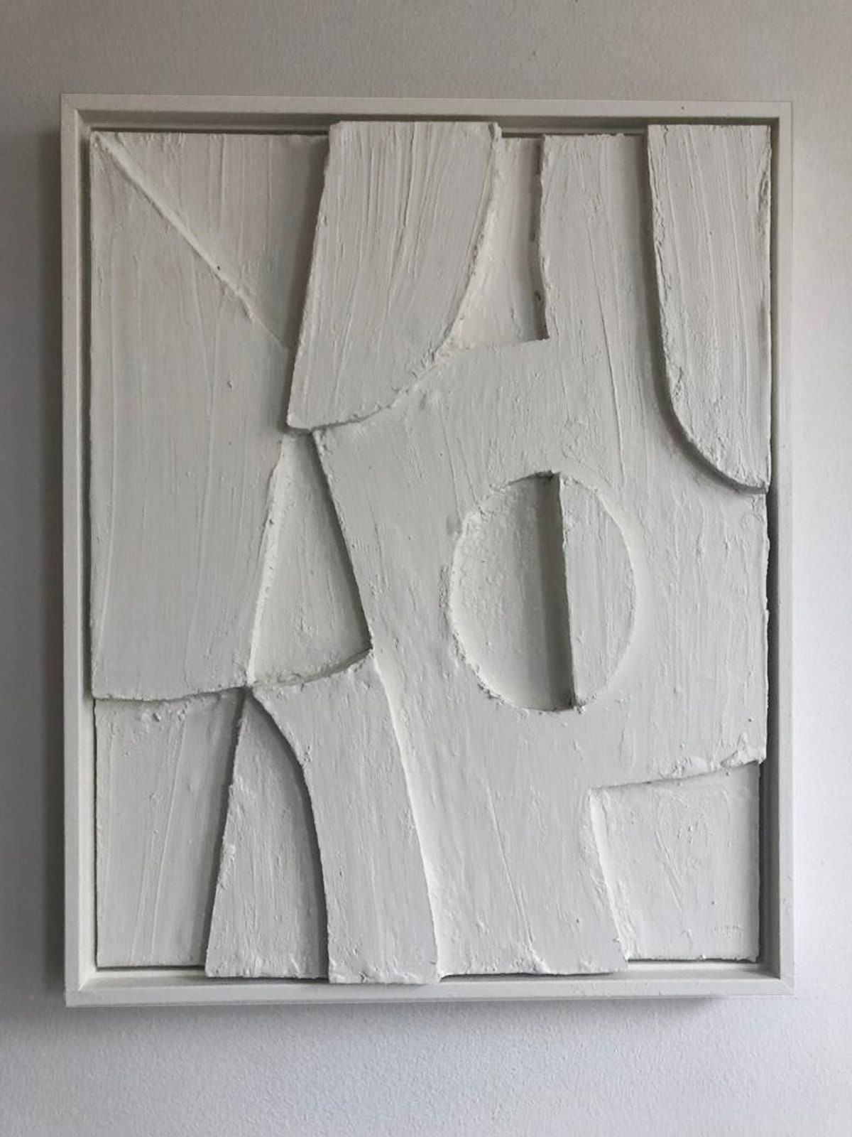 Plaster Art 3d Abstract Relief Minimalistic Framed Etsy