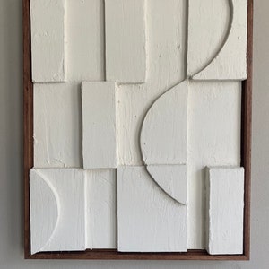 Abstract plaster art 3d framed