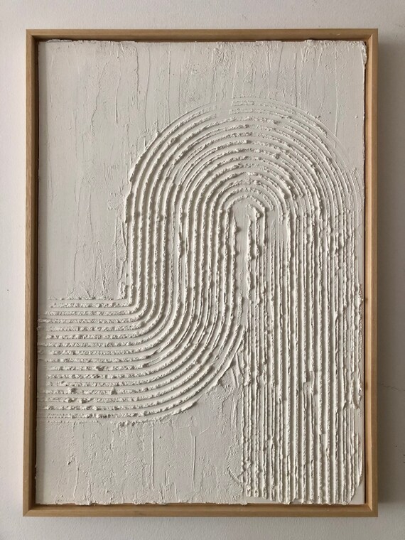 Abstract Art Plaster Art 3D Handmade Etsy Australia