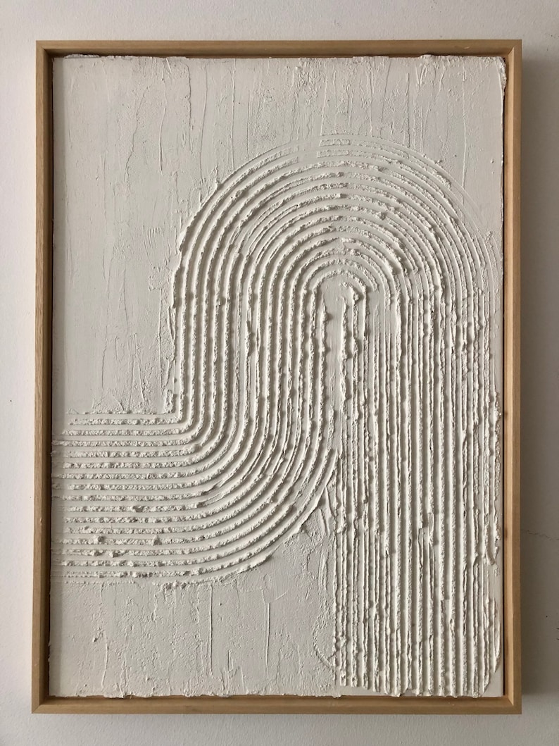 Abstract Art Plaster Art 3D Handmade Framed Etsy