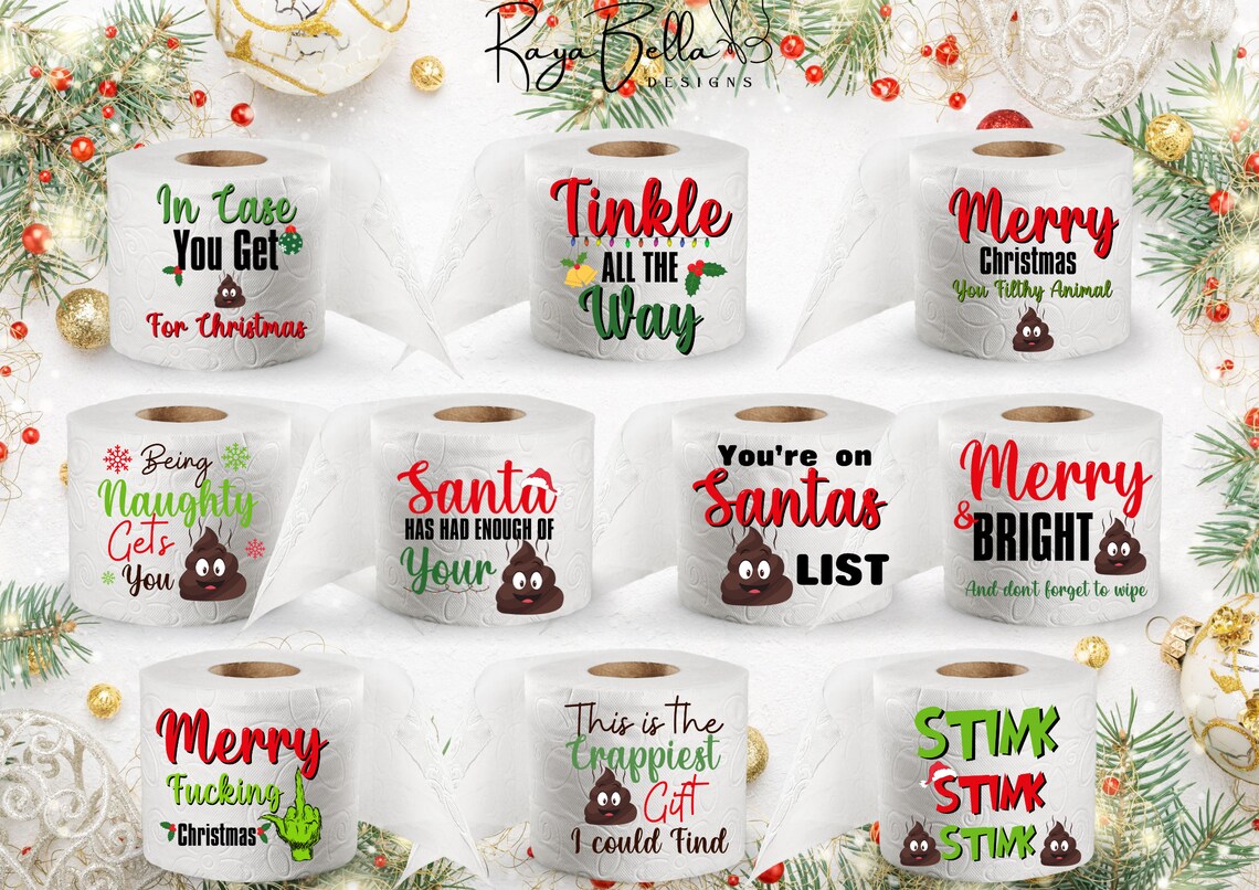 Christmas Toilet Paper Sublimation Funny Christmas Gags | Etsy