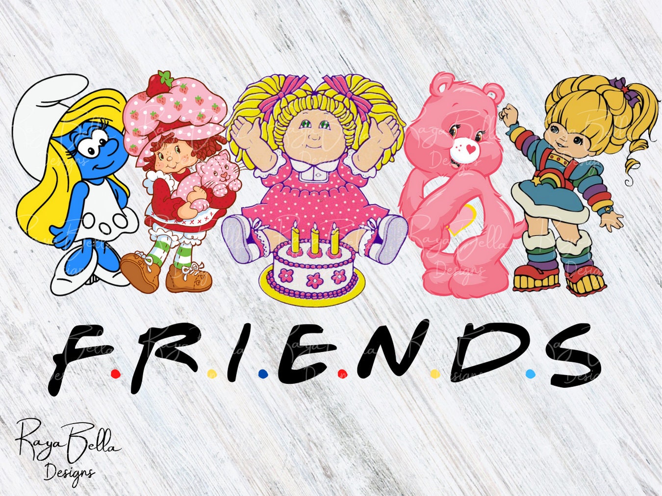 Friends 80s Characters 80s Cartoons Png Sublimate Design Etsy