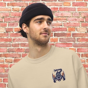 Nargacuga inspired embroidrey, Unisex Sweatshirt, Monster Hunter Merch