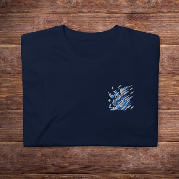 Velkhana inspired Embroidery, Unisex T-Shirt, Monster Hunter