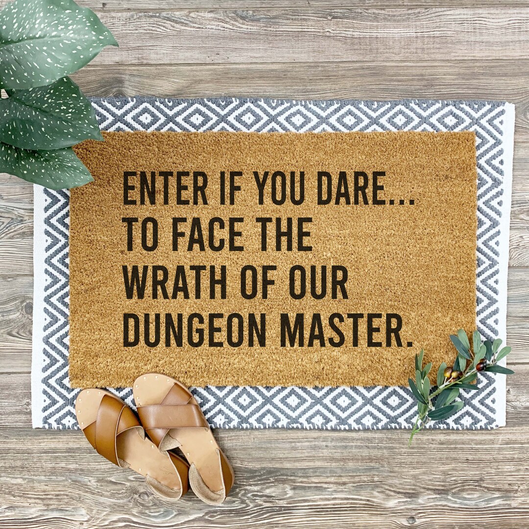 Dnd Funny Mat, Dungeon Master, Outdoor Mat for Rpg Player