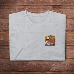 Anjanath inspired embroidery (Old Gold), Unisex T-Shirt, Monster Hunter