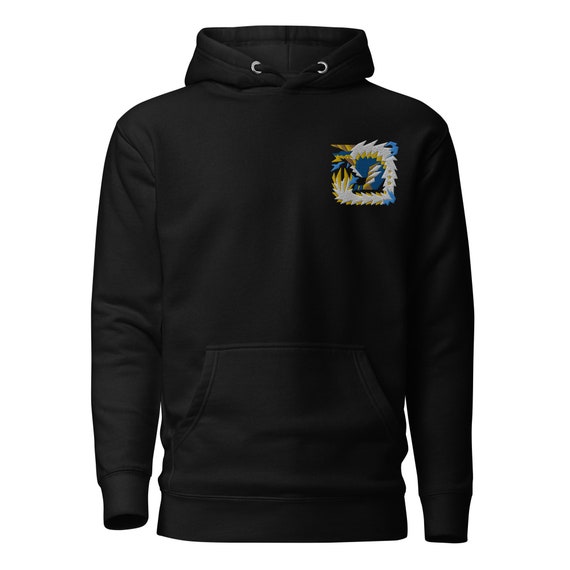 Zinogre inspired embroidery Unisex Hoodie Monster Hunter