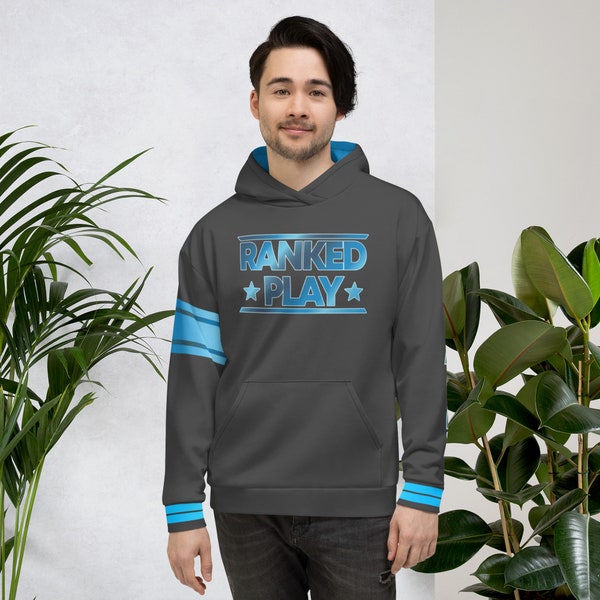 Ranked Play Top Diamond, All-Over-Print Unisex Hoodie Anthracite