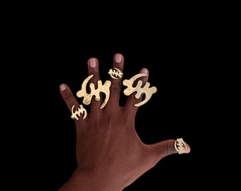 Gye Nyame African Brass rings,Brass Rings, Adjustable rings, Brass bracelets, Silver Rings, African jewelry,rings,Cuff Rings,cuff bracelets