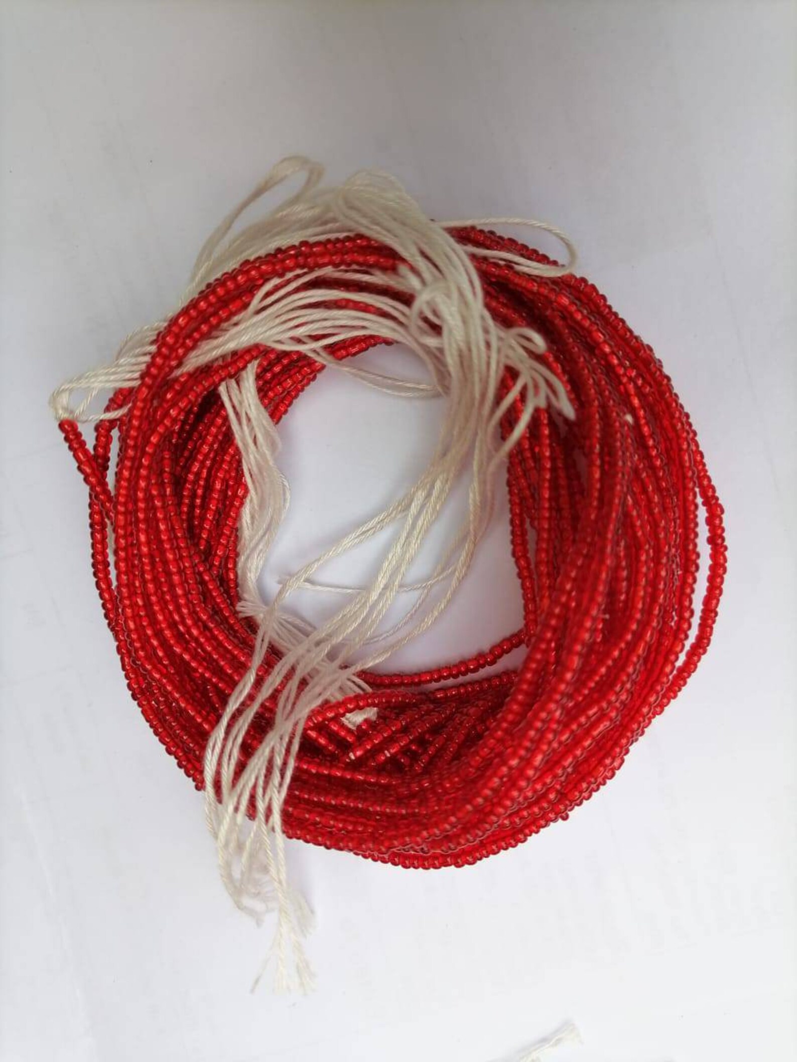 Red waist beads waist beads Colorful waist beads Tummy Etsy