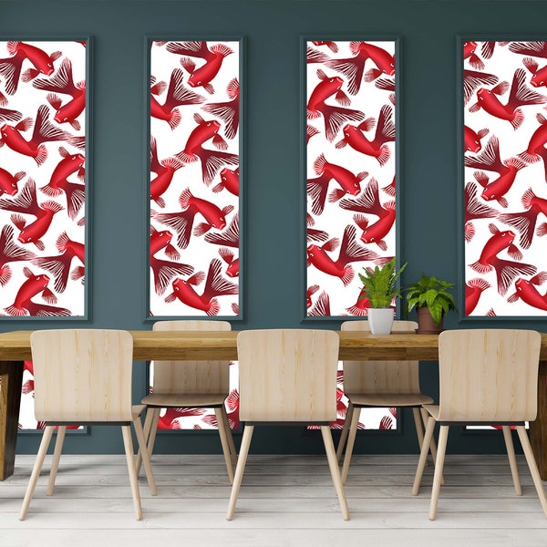 Red Koi Fish Wallpaper Etsy