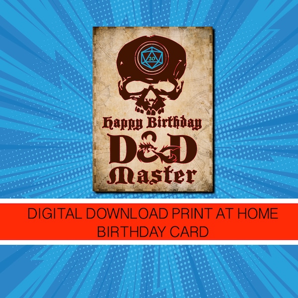 Dungeons and Dragons Birthday Card - Etsy