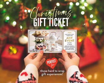Custom Gift Ticket – Personalised for Any Event, Experience, Gig, Festival, Theatre, Comedy show or Surprise, Keepsake or save the date