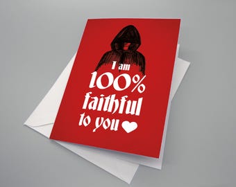 traitor  card for loved one I am 100% faithful to you alternative card birthday anniversary