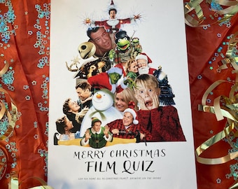 Christmas Quiz Card for Movie Lovers | Fun & Festive Holiday Greeting with Envelope | Christmas Movie Trivia Card