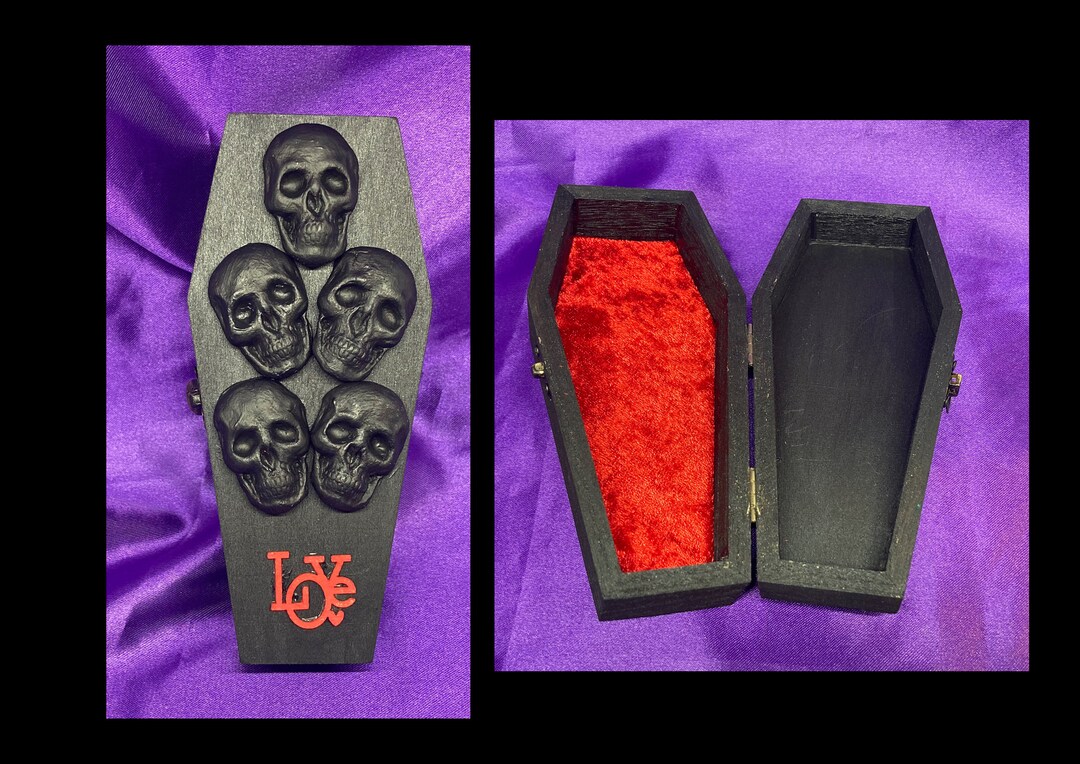 Coffin Box Stash Box Jewellery Box Wedding Ring Box Gothic Storage