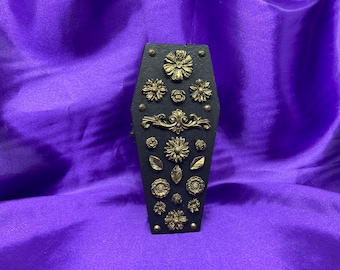 Coffin trinket box ring bearer engagement witch goth wedding proposal halloween jewellery gothic storage stash box make up box