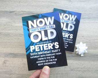 Digital invite For 40 50 year olds funny personalised  birthday invitations vintage old pdf jpeg man invitation women