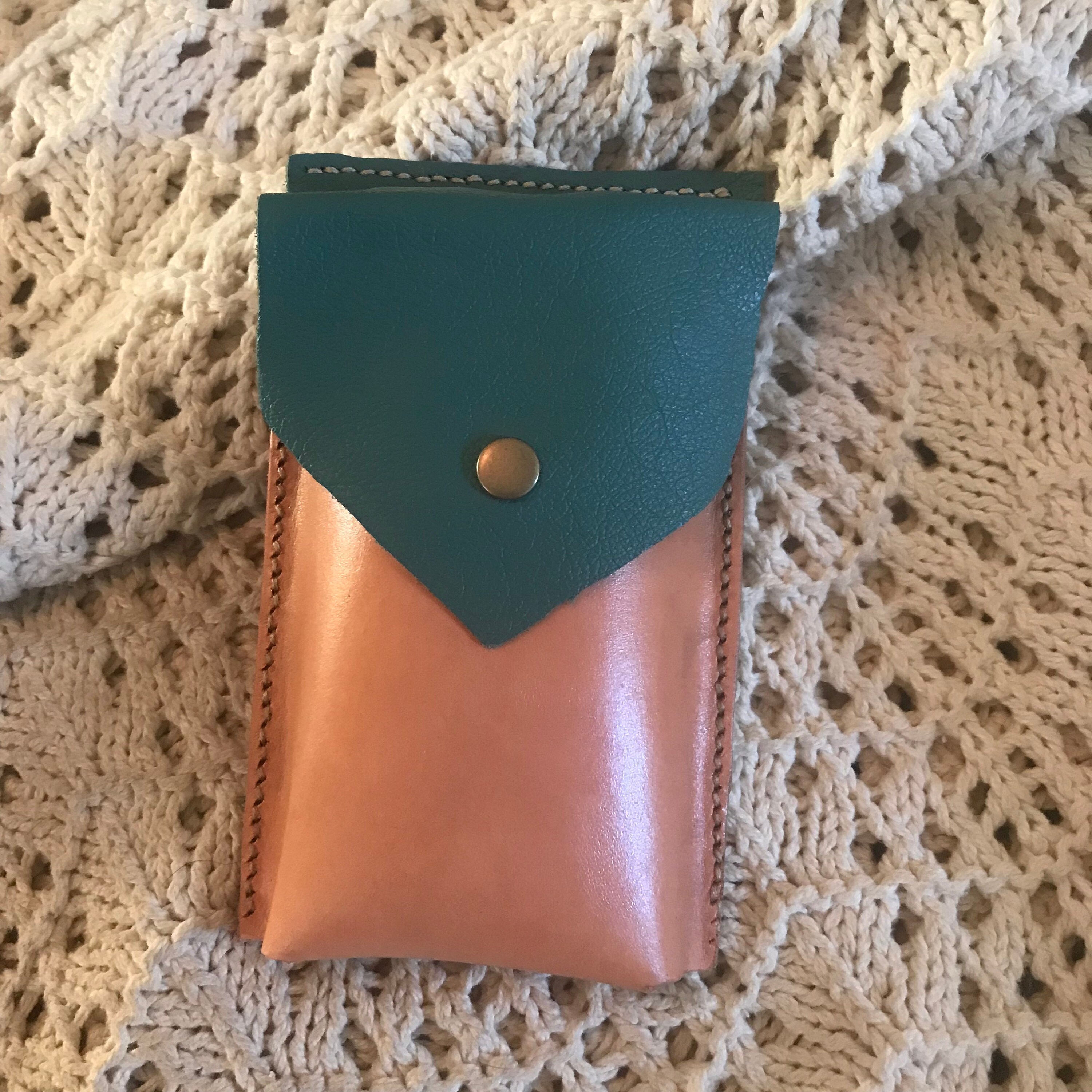 Leather Cellphone Holder for Saddle Back Cinch OOAK Etsy