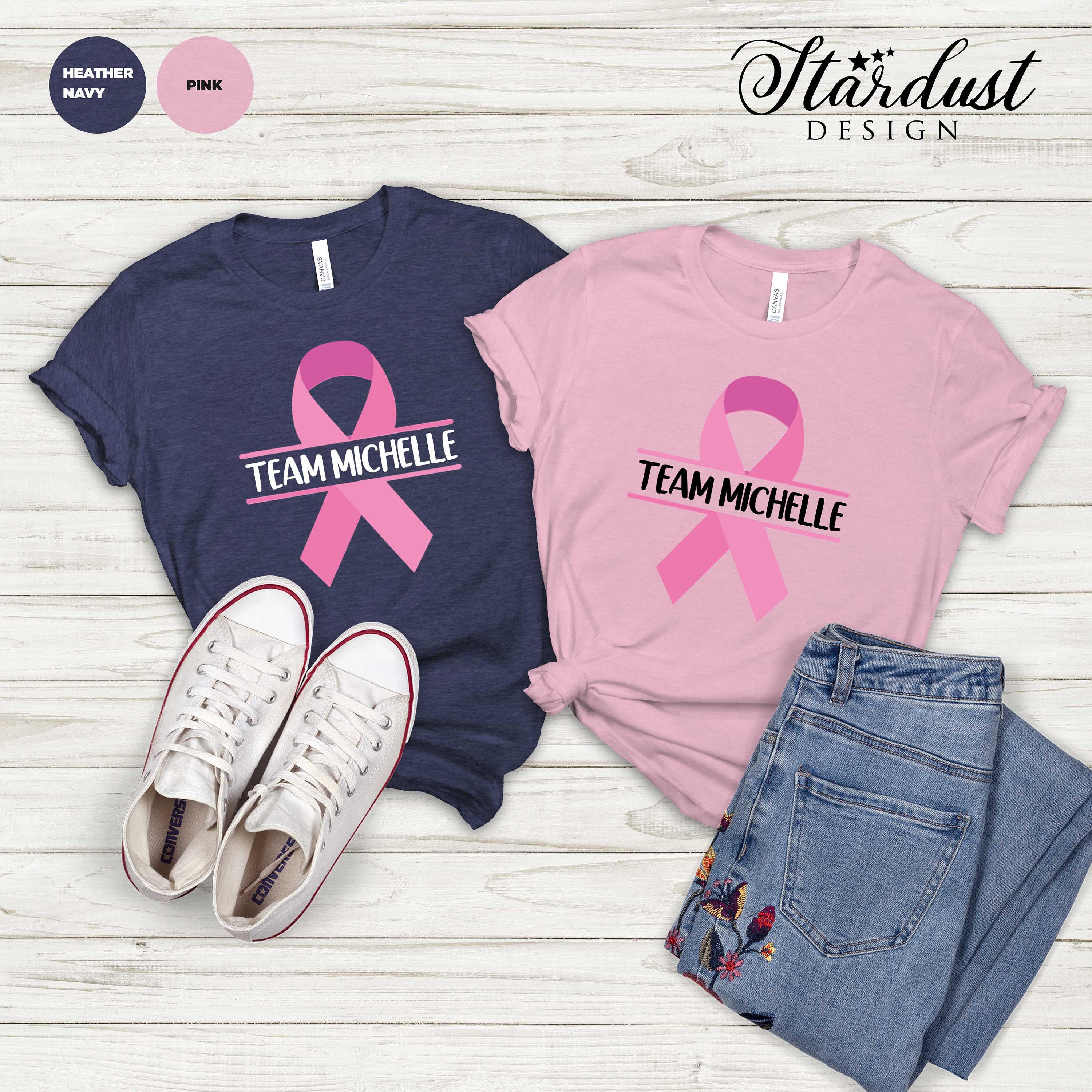 Lazy Hub Scriptv Neck Breast Cancer T Shirts