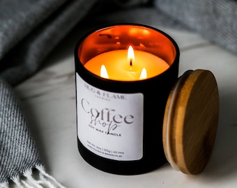 Cozy Candle Soy Wax Candle Lover Gift Three Wick Candle Coffee Shop Scented Candle