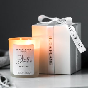 Blue Spruce Scented Candle | Two wicks | Soy Wax | Candle Lover Gift Candle | Aromatherapy