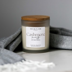 Cashmere Musk Scented Candle | Wooden Wick | Soy Wax | Candle Lover Gift | Aromatherapy