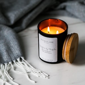 Apples and Maple Bourbon Scented Candle | Two Wicks | Soy Wax | Candle Lover Gift | Two Wick Candle | Fall candles