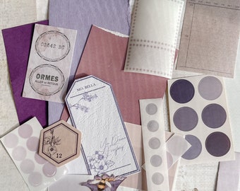 Paper, Decorative Paper, Purple, Ephemera, Ephemera Pack, Ephemera Bundle, Paper Bundle, Junk Journal Paper, Vintage Paper, Paper Crafts