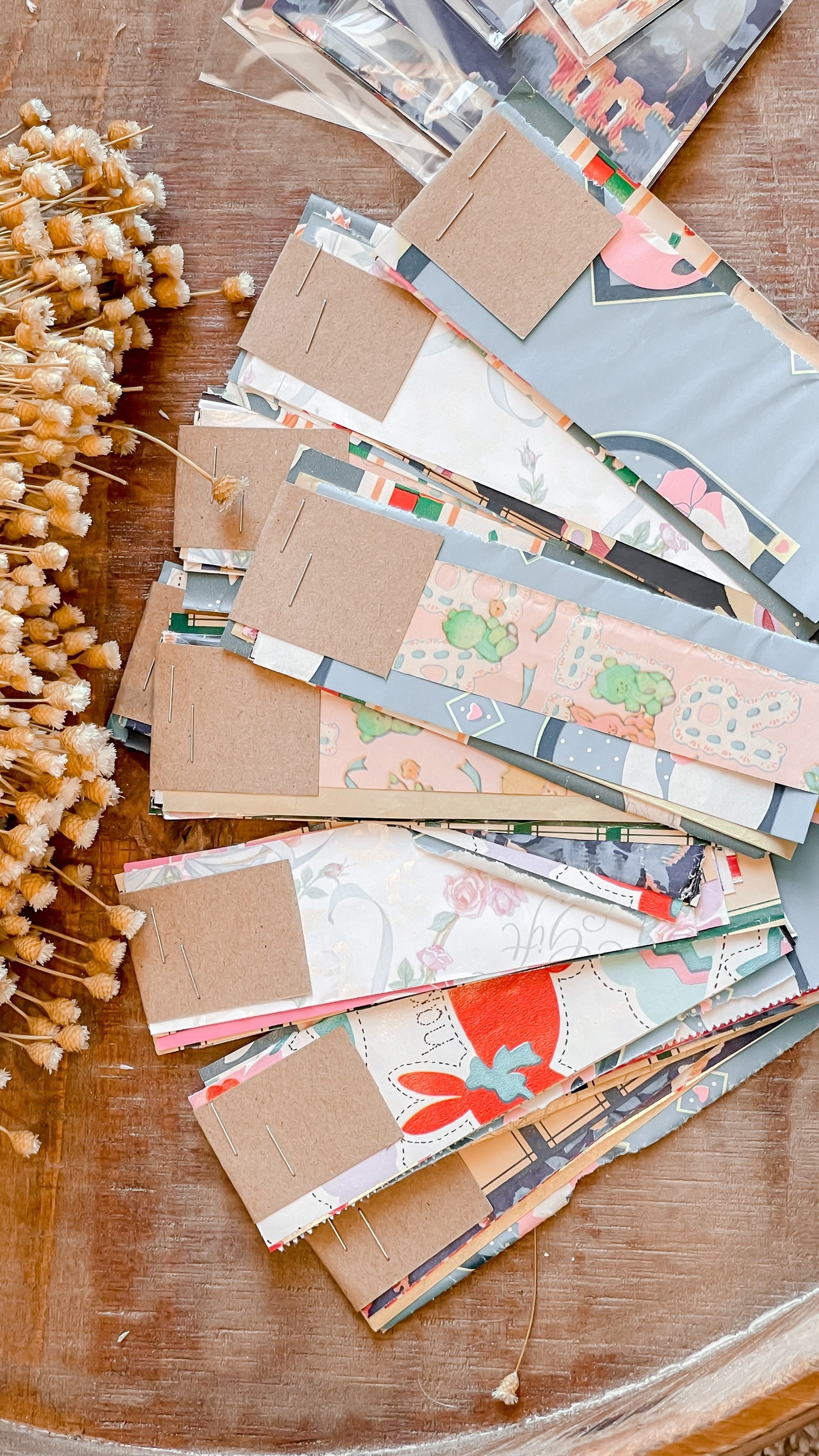 Paper Scraps Vintage Wrapping Paper Collage Scraps Etsy