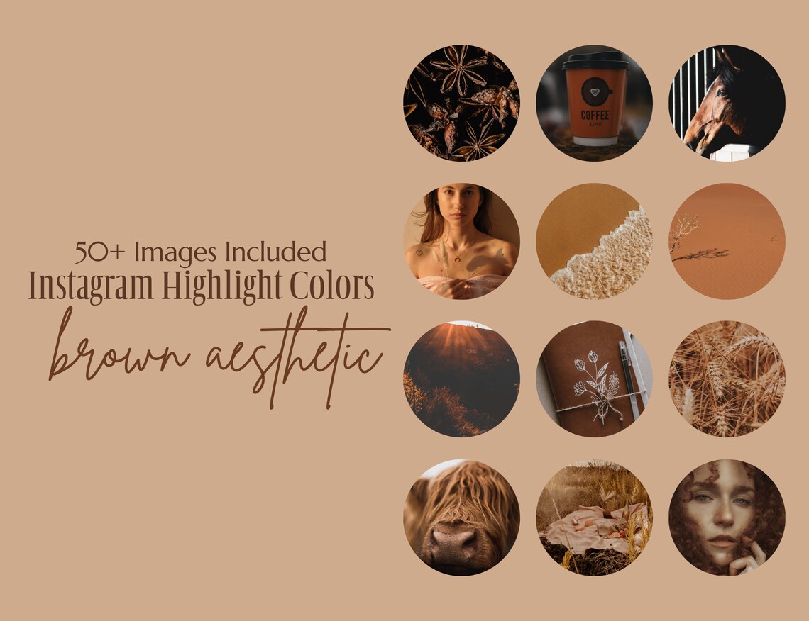 Instagram Highlights Instagram Brown Aesthetic Instagram - Etsy
