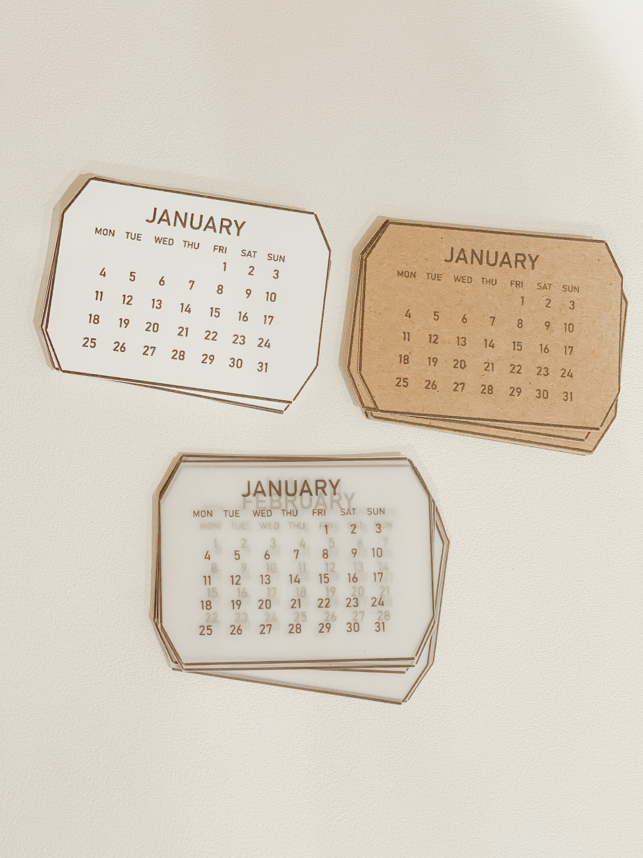 Monthly Calendar Calendar Labels Mini Calendar Label Etsy