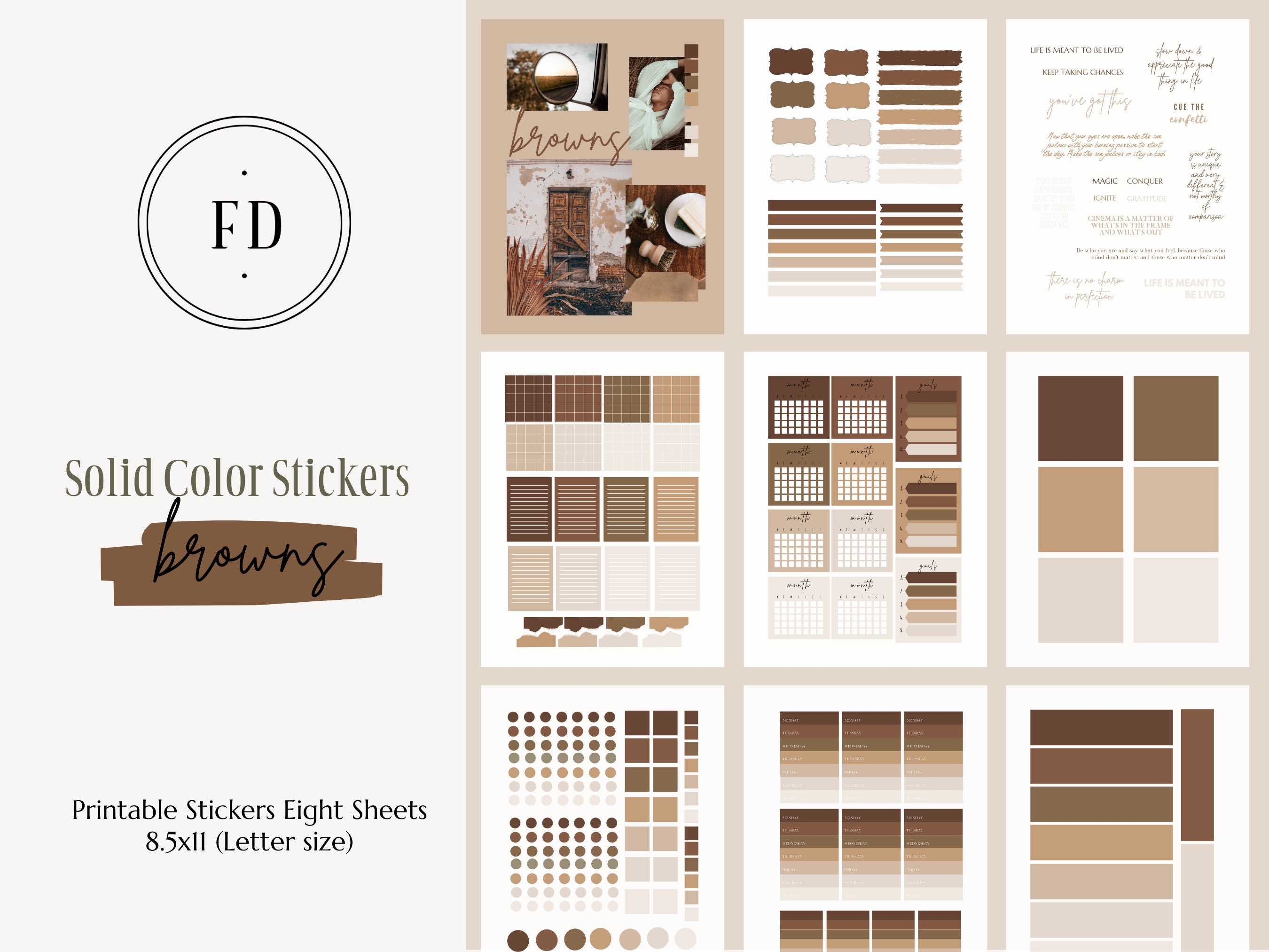 Digital Planner Stickers Aesthetic Functional Stickers Etsy