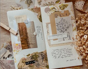 Journaling, Junk Journal Kit, Journal Ideas, Vintage, Floral, Vintage Americana, Journaling Supplies, Customized Journal, Antique Journal