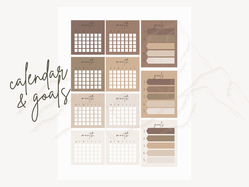 Digital Planner Stickers Aesthetic Functional Stickers Etsy