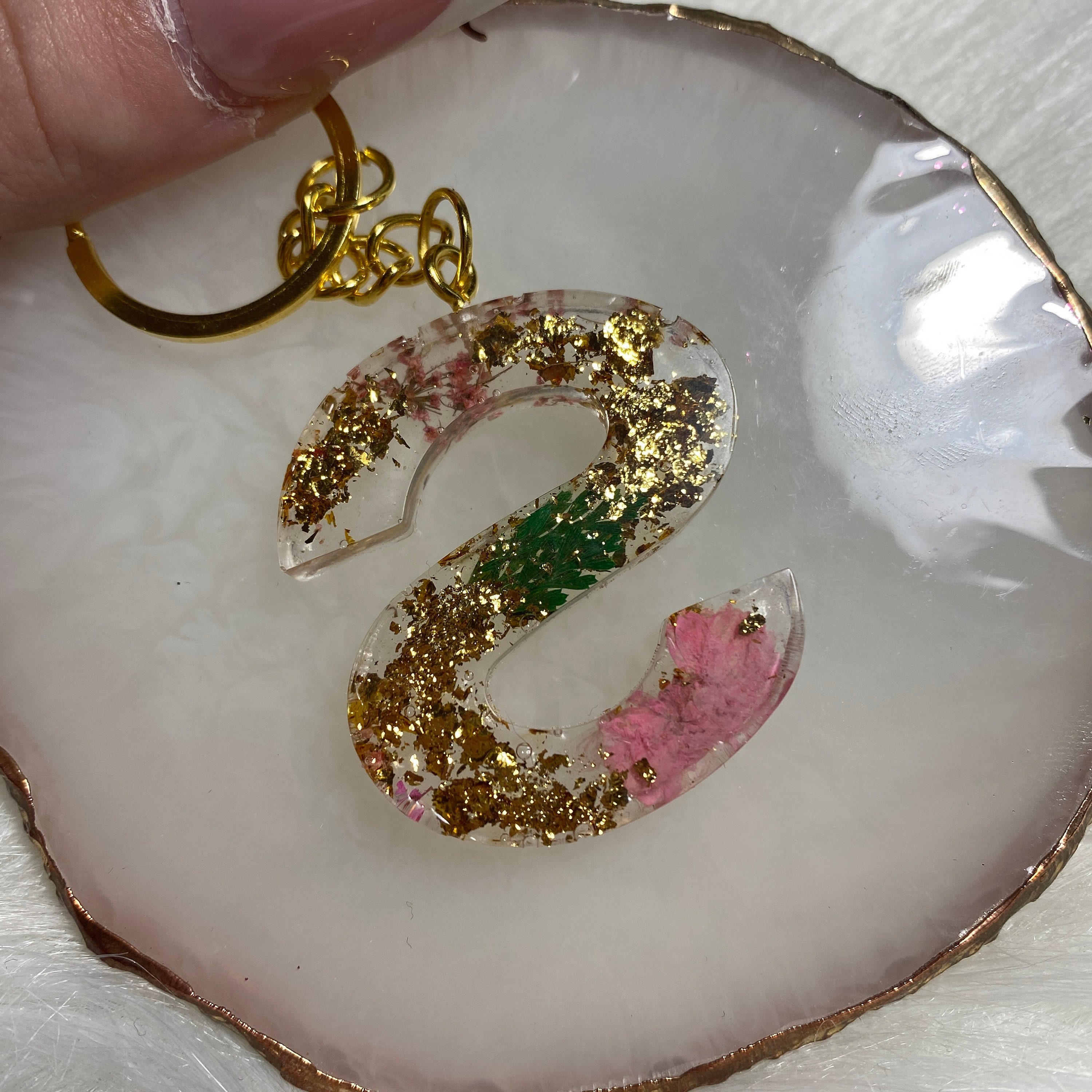 Epoxy resin keyring Etsy