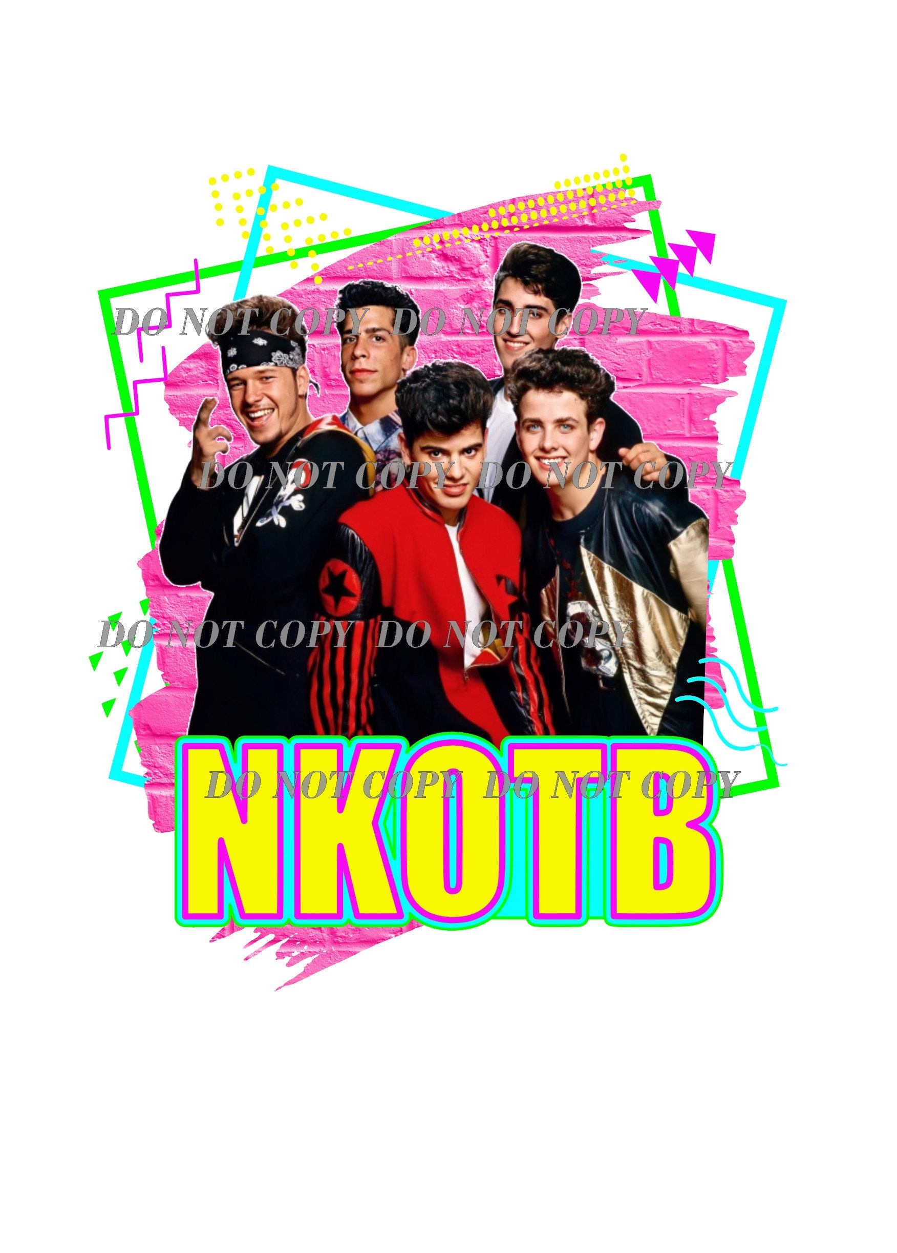 NKOTB - 80s - 300 DPI Image - Digital Design - Sublimation - Screen p…