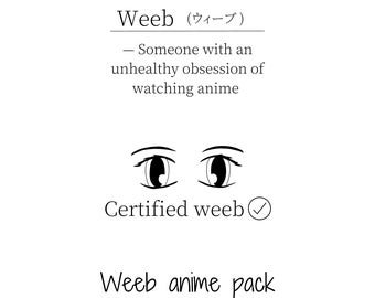 Anime Weeb Merch SVG Design Digital Descargar