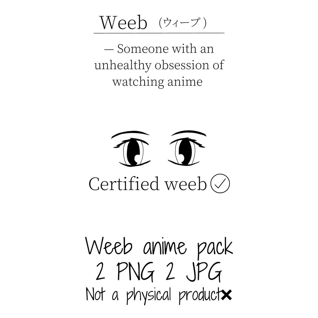 Anime Weeb Merch SVG Design Digital Download Etsy