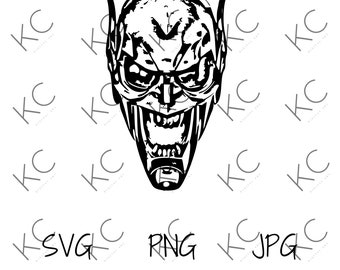 Green Goblin Mask Sipiderman SVG